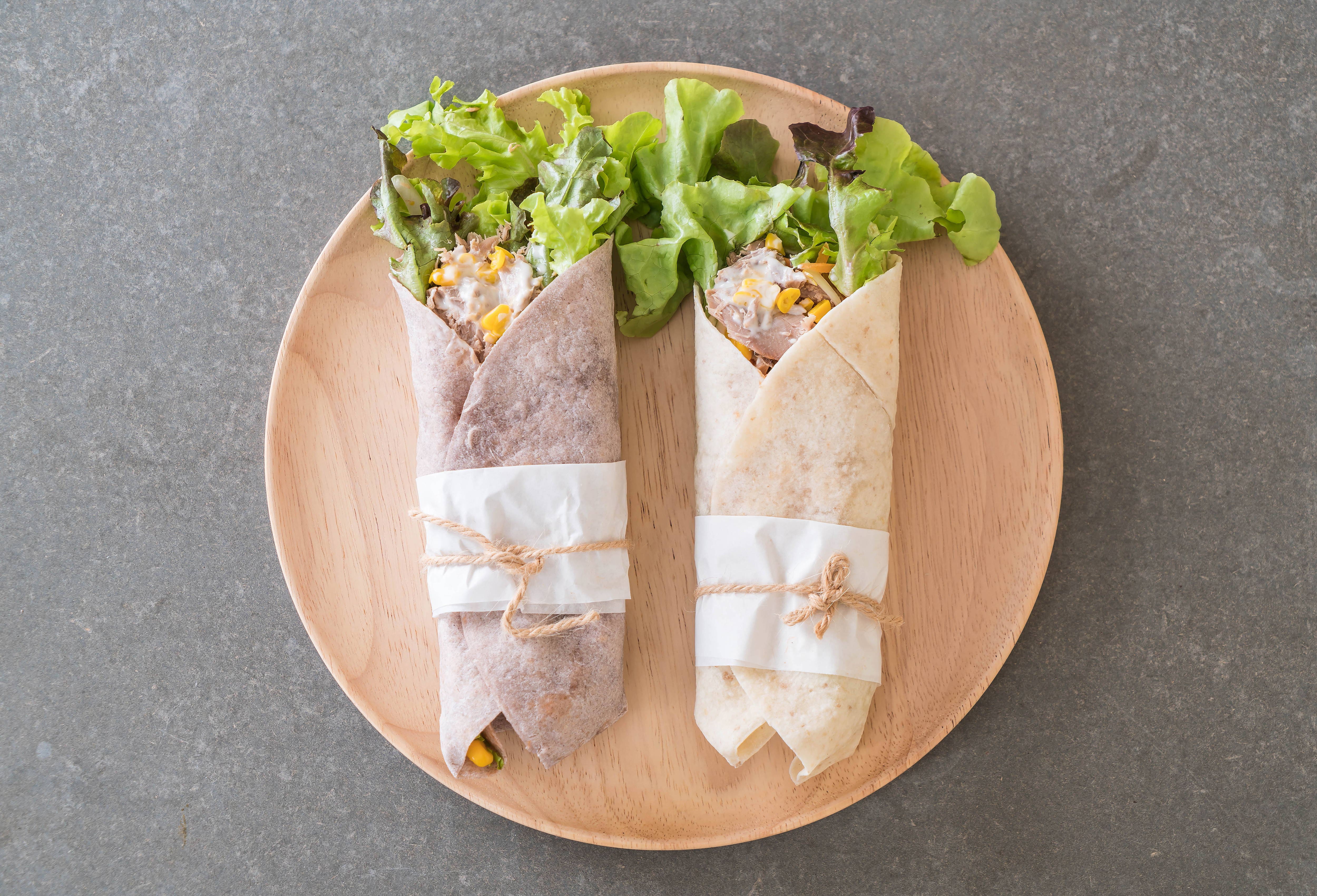 TUNA, AVOCADO & SWEETCORN WRAPS