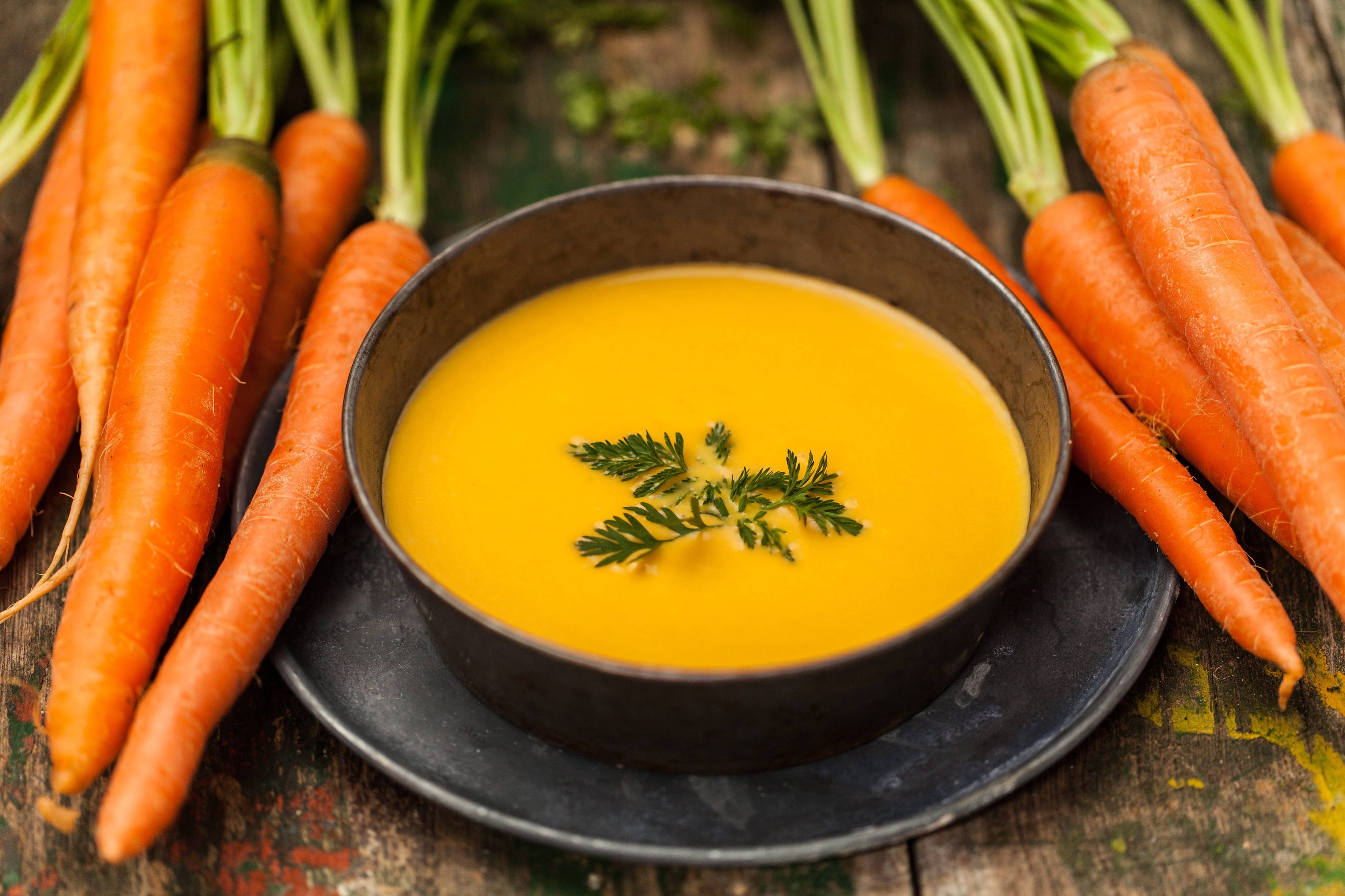 CARROT, APPLE & CHERVIL SOUP