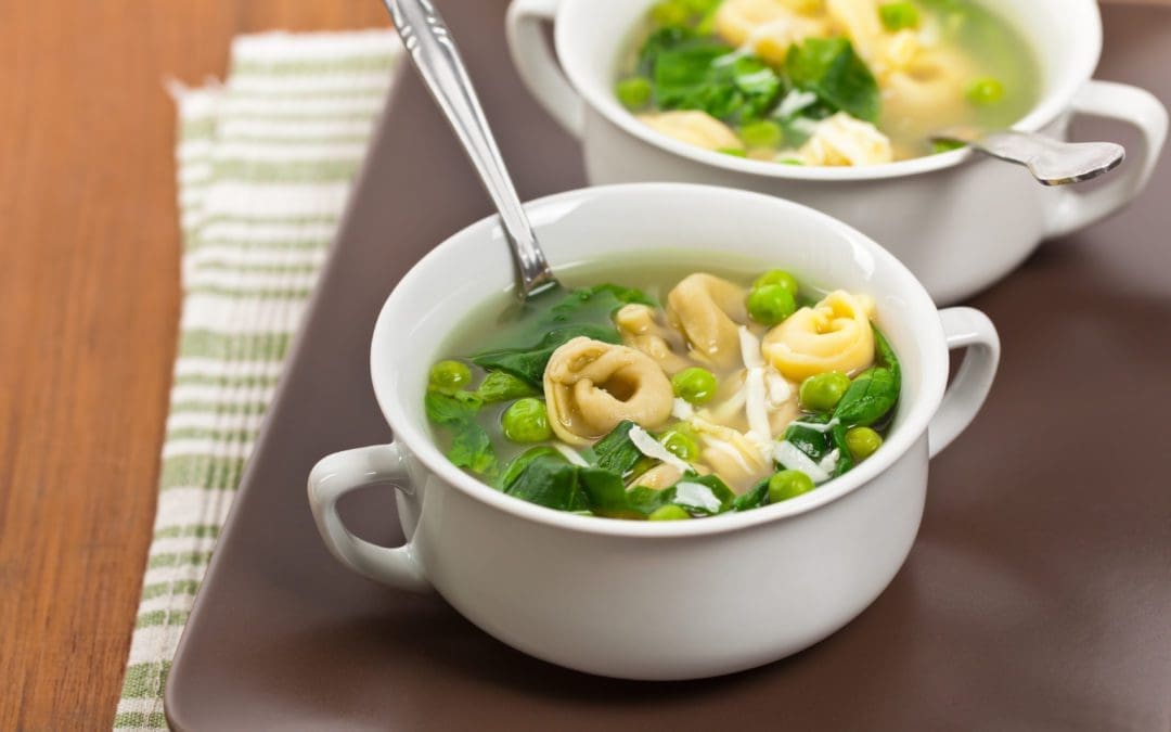 TORTELL0NI in CHICKEN BROTH